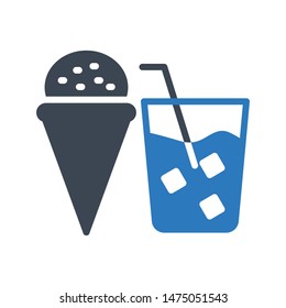 juice glyph colour vector icon