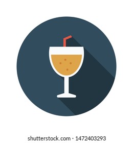 juice glyph flat vector icon