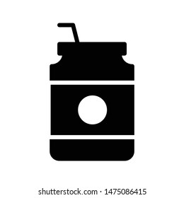 juice glyph flat vector icon