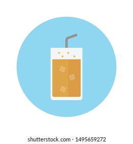 juice glyph flat vector icon
