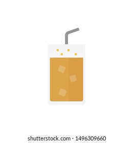juice glyph flat vector icon