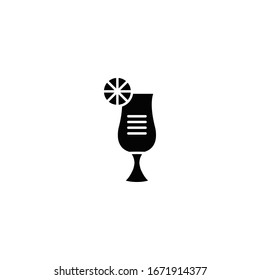 Juice glyph icon vector - fruit juice in glass