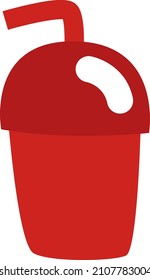 Saft zu gehen, Illustration, Vektorgrafik auf weißem Hintergrund.