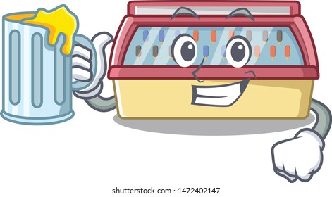 With juice ice cream freezer in character shape