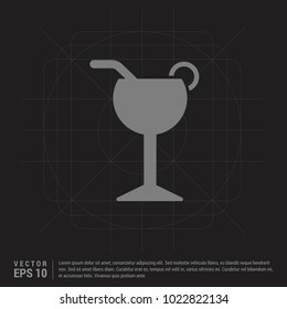 Juice Icon - Black Creative Background