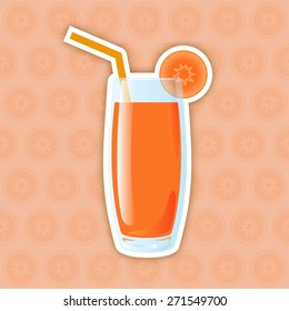 Juice Icon. Carrot. Vector illustration for web design, graphic design, icons and stickers
