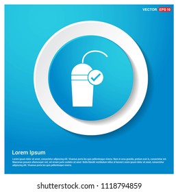 Juice icon. cocktail drink icon Abstract Blue Web Sticker Button - Free vector icon