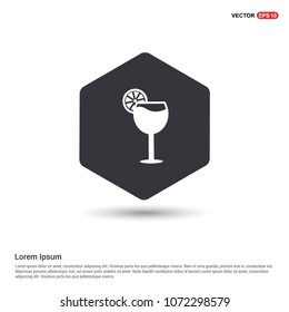 Juice icon. cocktail drink icon Hexa White Background icon template