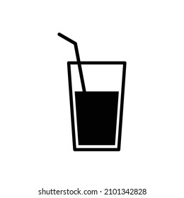 Saft-Ikone-Cocktail-Vektorsymbol