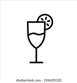 Juice icon. Cocktail vector icon. Juice flat sign design. Cocktail symbol pictogram. Cocktail icon