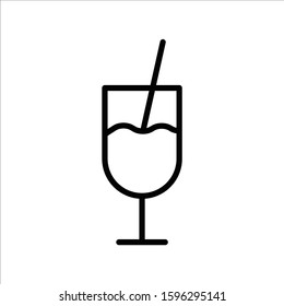 Juice icon. Cocktail vector icon. Juice flat sign design. Cocktail symbol pictogram. Cocktail icon