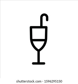 Juice icon. Cocktail vector icon. Juice flat sign design. Cocktail symbol pictogram. Cocktail icon