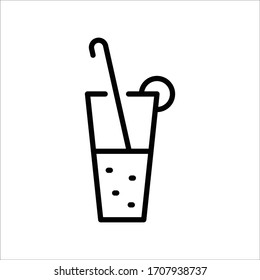 Juice icon. Cocktail vector icon. Juice flat sign design. Cocktail symbol pictogram. Cocktail icon