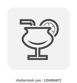 Juice icon design, black and outline.