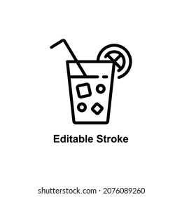 juice icon designed in outline style in food and drink icon theme