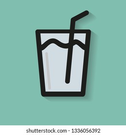 Juice icon. Flat Icon Design. Beverage Icon