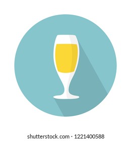 juice icon. Flat illustration of vector fresh orange juice. tropical cocktail isolated on white background. drinks sign symbol