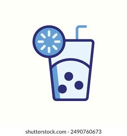 juice icon, isolated colored icon theme travel