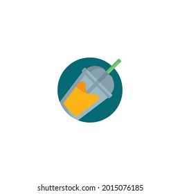 Saft-Symbol einzeln auf weißem Hintergrund