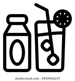 juice icon in line style