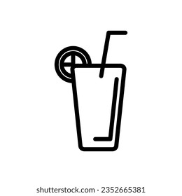 juice icon line style vector