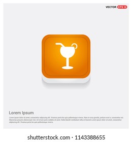 Juice Icon Orange Abstract Web Button - vector icon