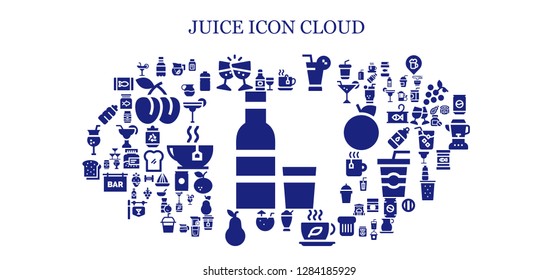  juice icon set. 93 filled juice icons. Simple modern icons about  - Vodka, Drink, Soda, Toast, Tea, Juice, Milkshake, Coconut water, Pear, Plastic bottle, Lemonade, Alcohol, Cocktail