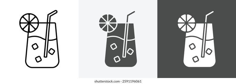 Juice icon set vector art