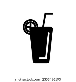 juice icon solid style vector