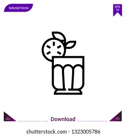 juice  icon vector . Best modern, simple, isolated, application , logo, flat icon for website design or mobile applications, UI / UX design vector format