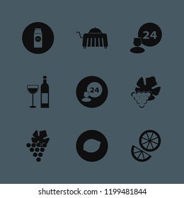 juice icon. juice vector icons set room service, orange, lemon and pack milk
