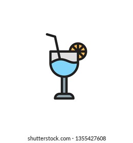 Juice Icon Vector Illustration in Filled Style for Any Purpose