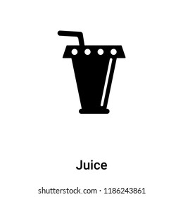 Juice icon vector isolated on white background, logo concept of Juice sign on transparent background, filled black symbol