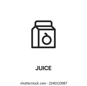 juice icon vector. Linear style sign for mobile concept and web design. juice symbol illustration. Pixel vector graphics - Vector.