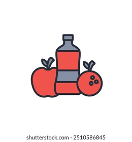 juice icon. vector.Editable stroke.linear style sign for use web design,logo.Symbol illustration.