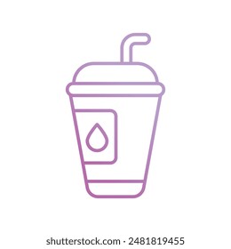juice icon with white background vector stock illustration