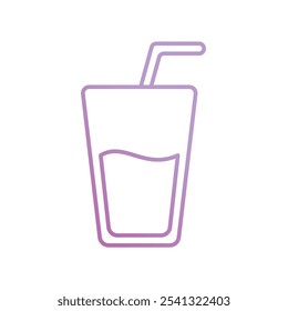 juice icon with white background vector stock illustration