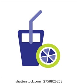 juice icons simple colred vector
