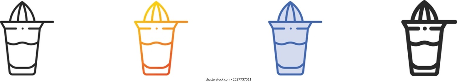 juice icon.Thin Linear, Gradient, Blue Stroke and bold Style Design Isolated On White Background