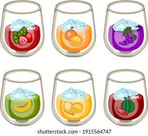 Juice ini glass using a vector format