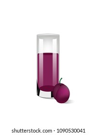 Juice isolated plum
