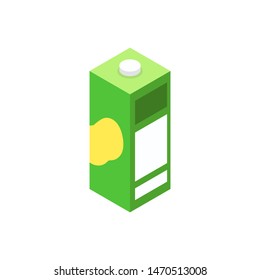 Juice isometric icon. Vector illustration.