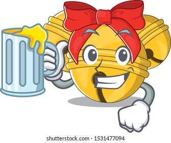 With juice Jingle bell in the character shape