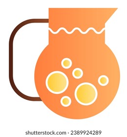 Juice jug flat icon. Fresh beverage color icons in trendy flat style. Lemonade jug gradient style design, designed for web and app. Eps 10