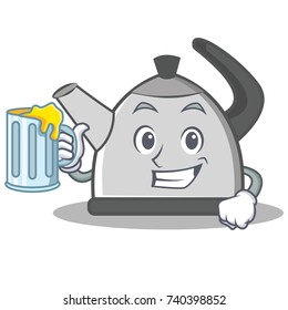 With juice kettle character cartoon style