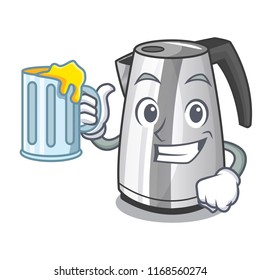 With juice kitchen electric kettle on a mascot