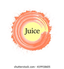 Juice label sticker.