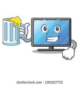 With juice lcd tv in shape of mascot
