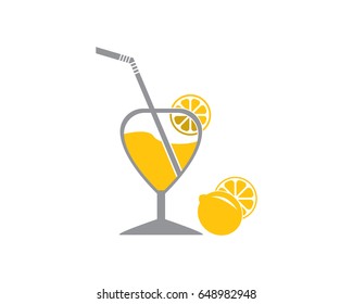 Juice Lemon With Background 