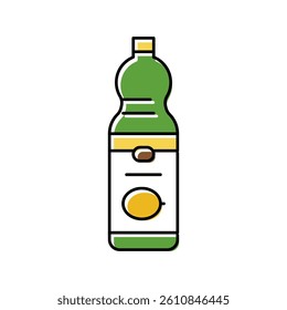 juice lemon bottle color icon vector. juice lemon bottle sign. isolated symbol illustration